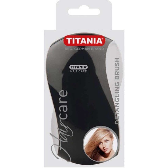 تيتانيا فرشاة لفك تشابك الشعر باللون الأسود والأبيض